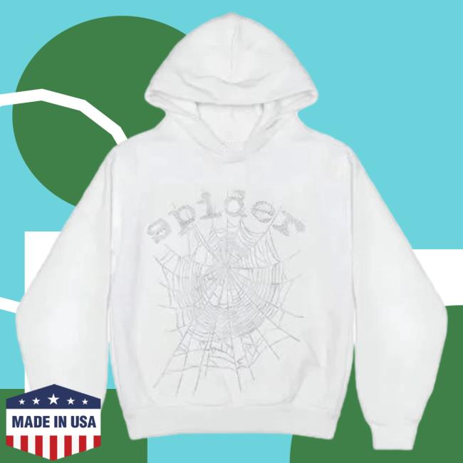 Official Sp5der Clothing Apparel Sp5der Og Rhinestone Logo Crewneck White Sp5der Merch Store Shop