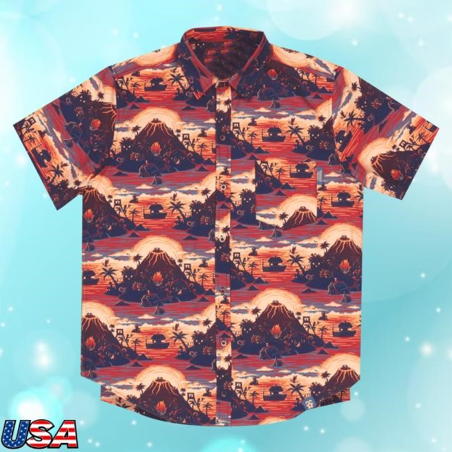 Official Fangamer Merch Ginger Island Resort Button Up Long Sleeve Shirt