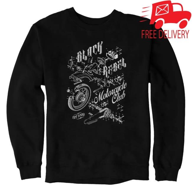 Hottopic Store Black Rebel Motorcycle Club Moto Est 1998 Long Sleeve Shirt