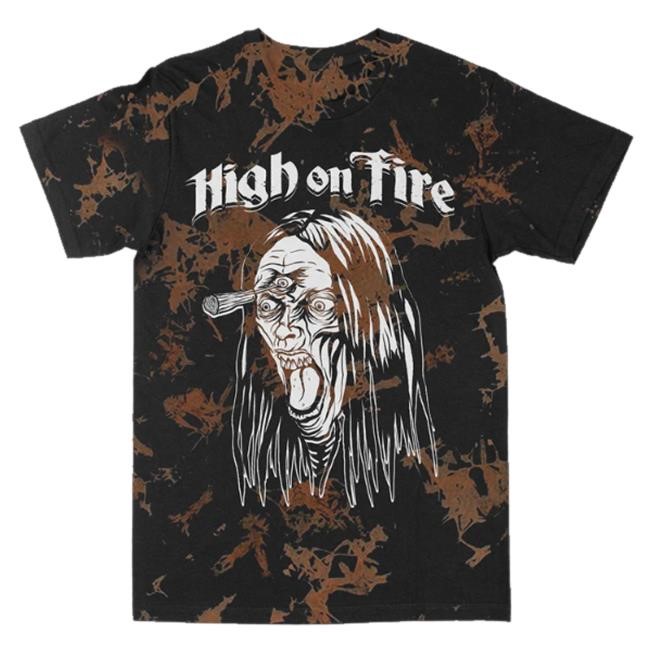 Official Deathwish Inc Merch High On Fire Can You See Me Now Bleach Wash Sweatshirt