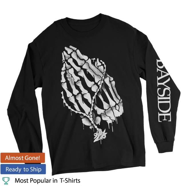Bayside Merch Store Praying Hands Black Long Sleeve Long Sleeve Shirt