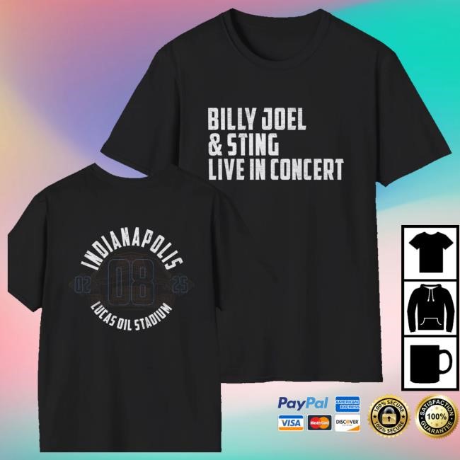 Trending Billy Joel Shop Merch Billy Joel & Sting 2-8-25 Indianapolis Event Hoodie