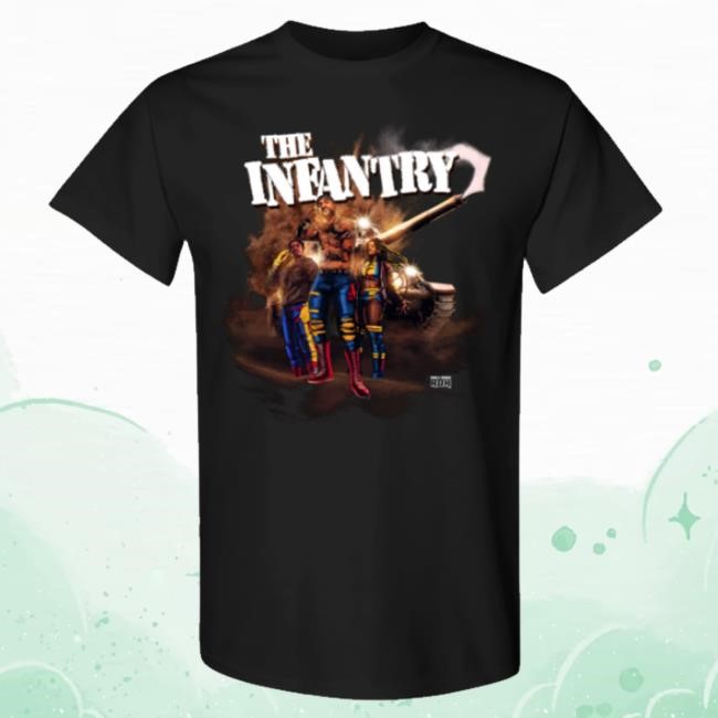 Official Shop Aew Merch The Infantry - Return Fire Shirt