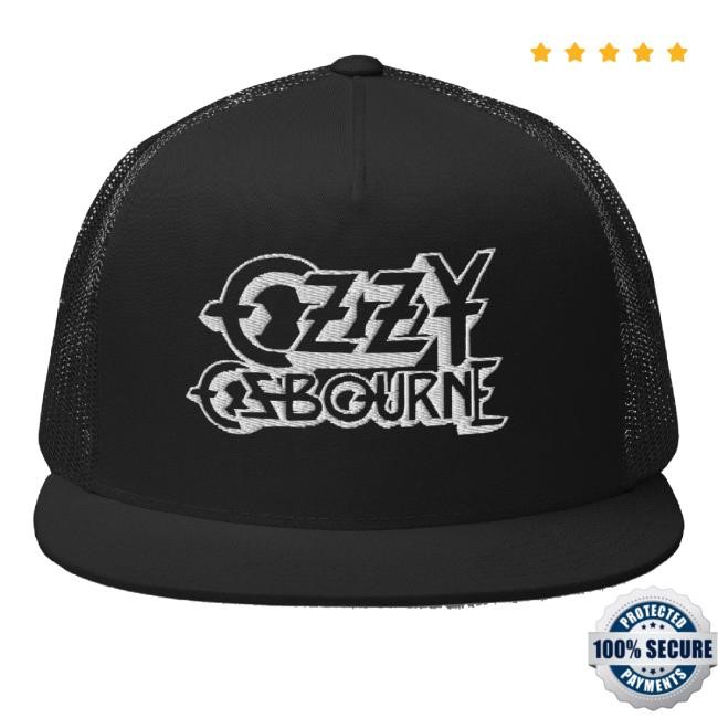 Ozzy Osborne White Logo Embroidered Hat