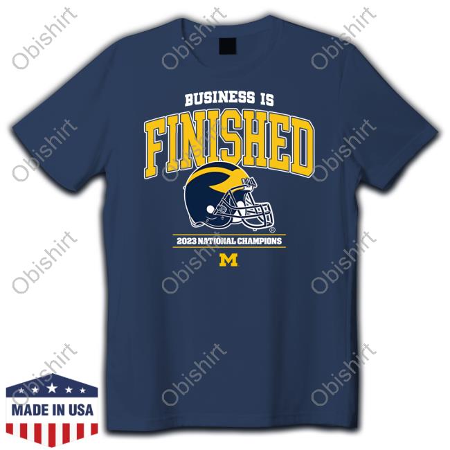 Blake Corum's Wearing Business Is Finished 2023 National Champions New Shirt Brad Galli