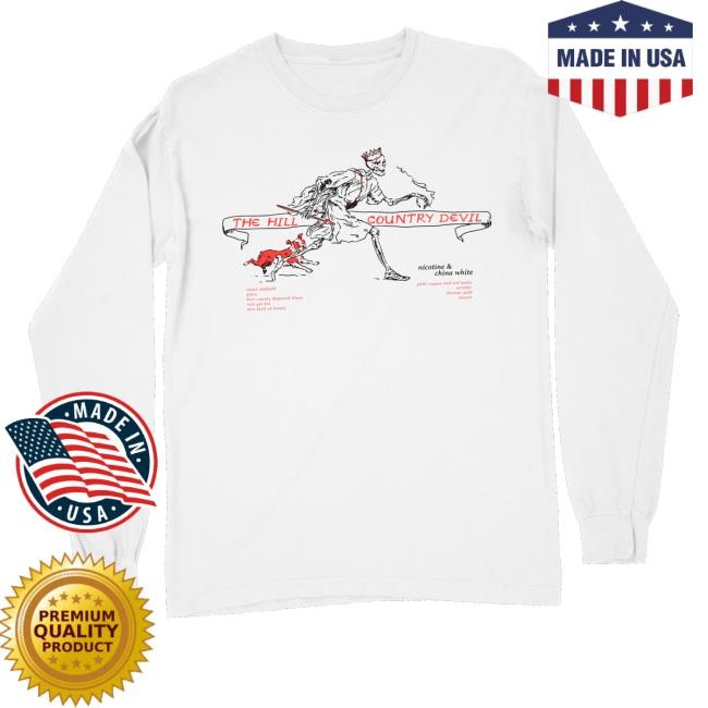 Relentless Merch The Hill Country Devil Nicotine & China White Hooded Sweatshirt