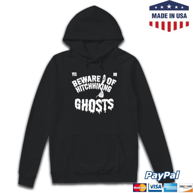 Official Yes No Beware Of Hitchhiking Ghosts Crewneck Sweatshirt