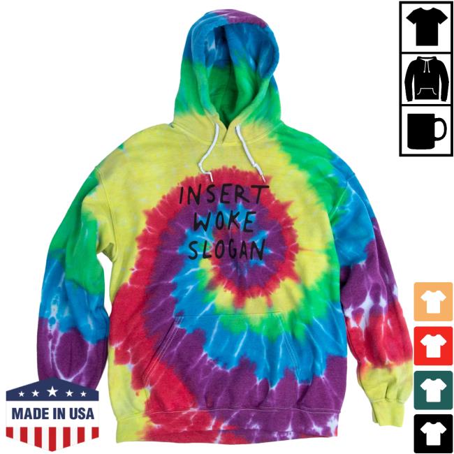 Official Daily Wire Candace Owens Merch Store Insert Woke Slogan Tie Dye Long-Sleeve CandaceOwens DailyWire Shop