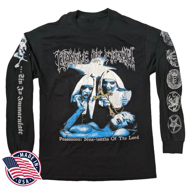 Night Shift Merch Cradle Of Filth Decadence Is A Virtue Long Sleeve Hooded Sweatshirt
