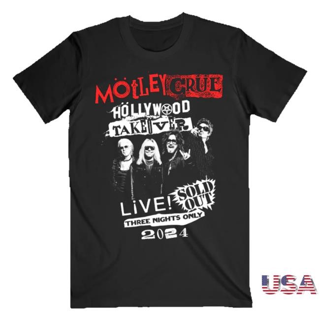 Official Motley Crue Merch Store Shop Höllywood Takeöver Tee Shirt
