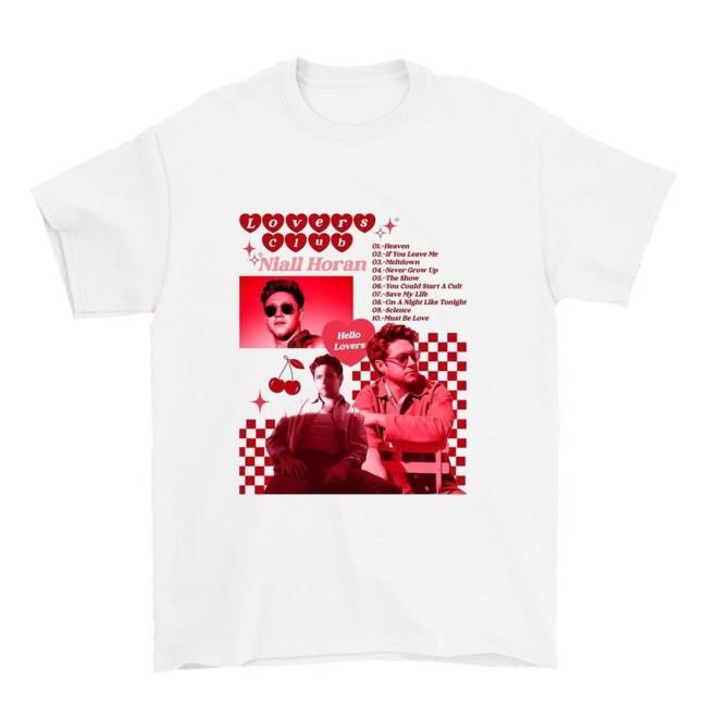 Niall Horan Merch Red Lover's Club Shirts
