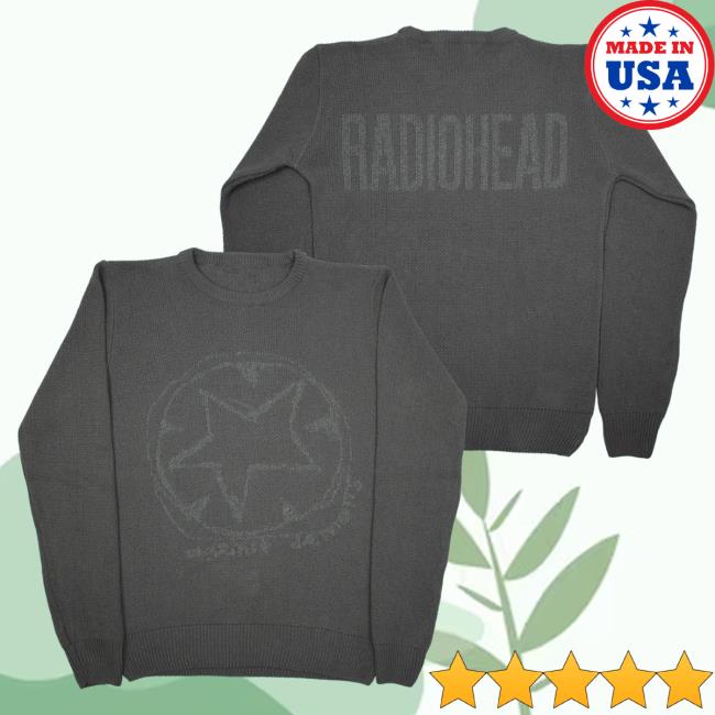 Official Radiohead Merch Against Demons Grey Crewneck Wasteheadquarters