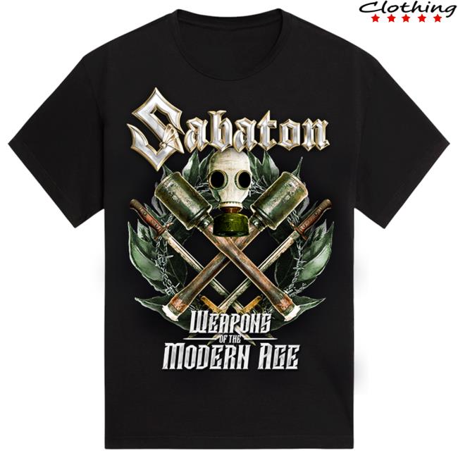 Official Sabaton Merch Store Sabaton Echoes Of The Great War – Weapons Attractive Shirt Sabaton Shop