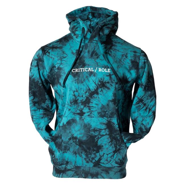 Official Critical Role Merch Store Critical Role Tie Dye Longsleeve Teal, Gray, And Black Tie-Dye CriticalRole Shop