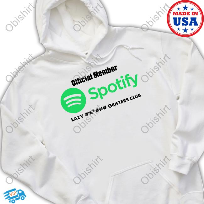 Official Member Spotify Lazy Grifters Club Long Sleeve Tee Shirt
