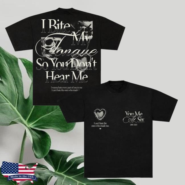 Official You Me At Six Merch Bite My Tongue Crewneck Sweatshirt