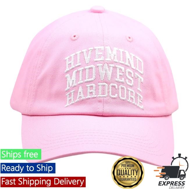 Midwest Hardcore Pink Cap Hivemind Embroidered Merch Store Shop