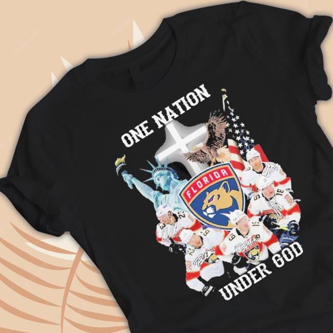 Original Florida Panthers One Nation Under God 2023 Signatures shirt