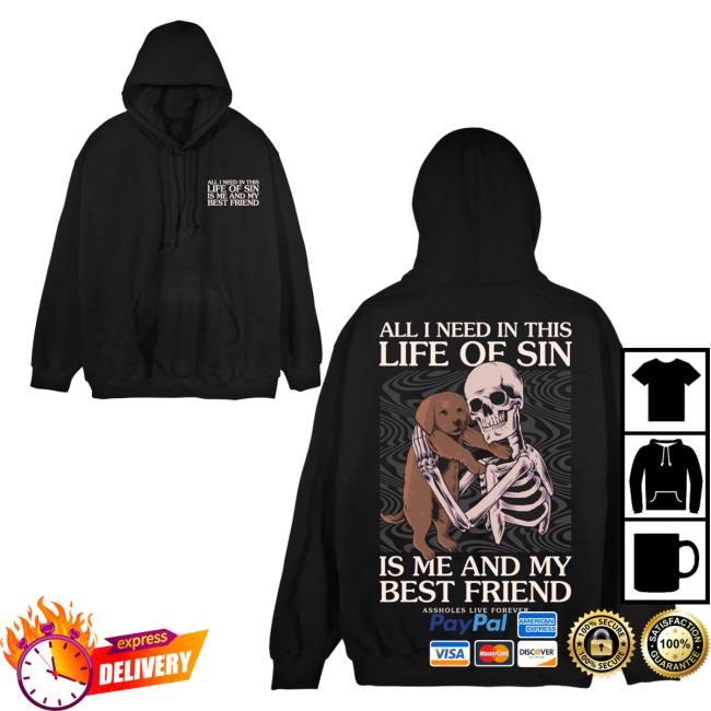 Official Linda Finegold Merch Store Me And My Best Friend Crewneck Sweatshirt Black Lindafinegold Shop