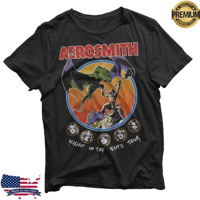 Official Aerosmith Merch Store Night In The Ruts Tour Crewneck Sweatshirt