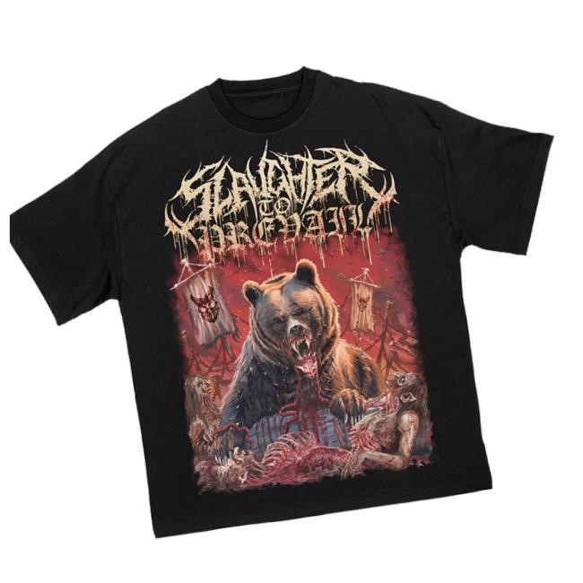 First Blood Merchandise Merch Store Slaughter To Prevail - Bear Crewneck Sweatshirt