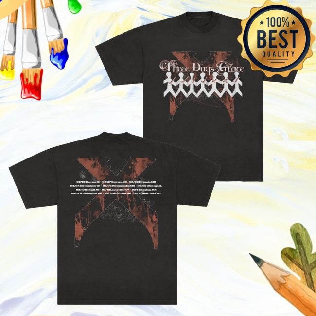 Trending Three Days Grace Merch 2X Tour Tank Top