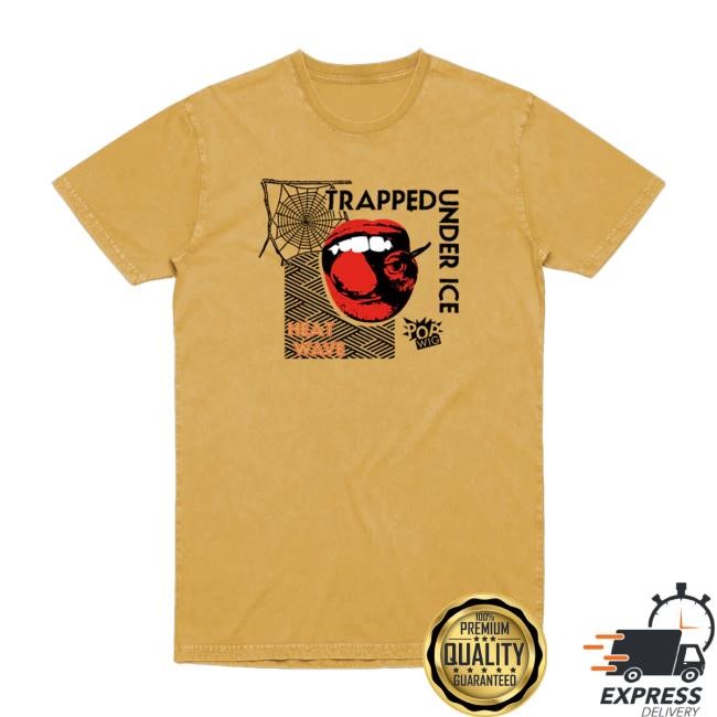 Trapped Under Ice Merch Trapped Under Ice Cherry Lips On Mustard T-Shirt, Hoodie, Tank Top, Sweater And Long Sleeve T-Shirt Allinmerch