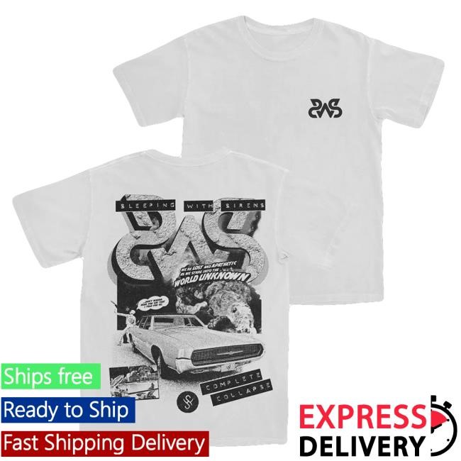 Official Sumerian Records Merch Sleeping With Sirens - Apathetic White Tee Shirt