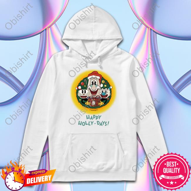 Happy Holly-Days The Cuphead Show Shirt Nicklauerart Happy Holly-Days The Cuphead Show Tee Shirt Nicklauerart