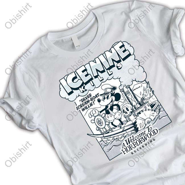 Ice Nine Kills Merch Silver-Scream Boat Willie T Shirt