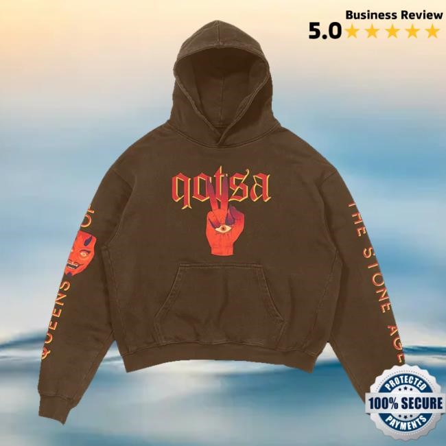 Queens Of The Stone Age Merch Shop Store The Evil Has Landed Brown Long Sleeve Shirt