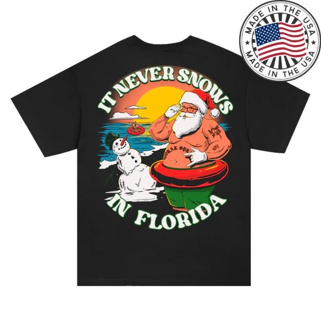 New Found Glory Stuff Merch Store It Never Snows In Florida 2024 T-Shirt (Black) Crewneck Sweatshirt
