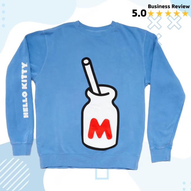 Official Sanrio Apparel Clothing Merch Store Shop Hello Kitty And Friends Around The World Milk Bottle Crew neck