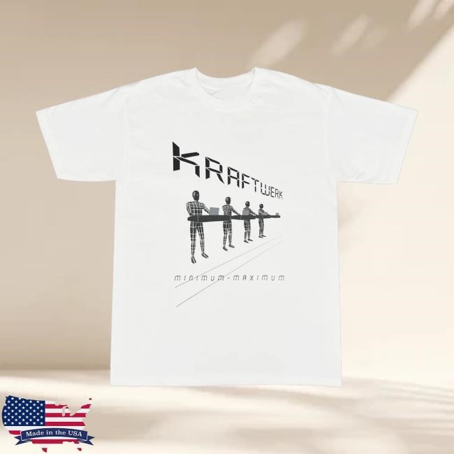 Kraftwerk Merch Store Minimum Maximum White Hooded Sweatshirt