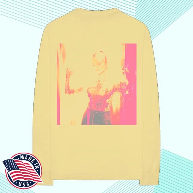 Selena Gomez Merch Store Look At Her Now Yellow Long Sleeve Hooded Sweatshirt