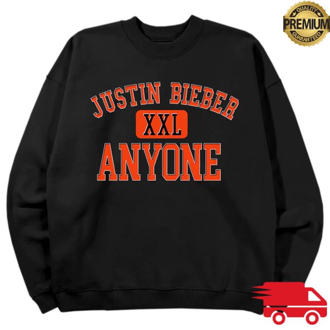 Official Justin Bieber Merch Store Shop Justin Bieber Anyone Varsity Sweatshirts JustinBieber Apparel Clothing