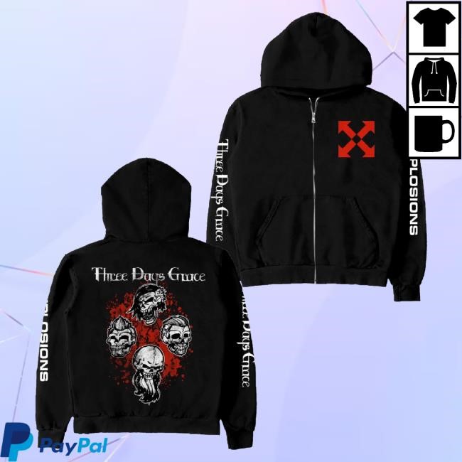 Three Days Grace Merch Explosions Tour Shirts