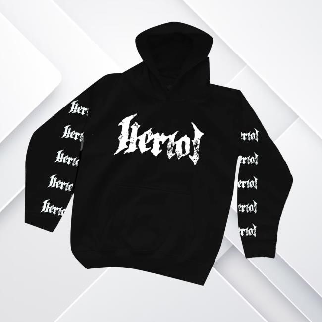 Heriotmetal Merch Black Logo Hoodie Sweatshirt
