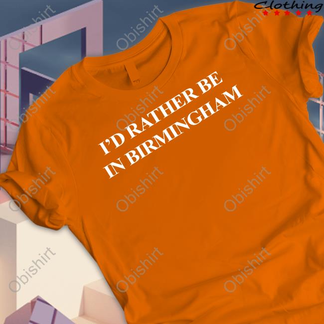 Joe Lycett Wearing I'd Rather Be In Birmingham Shirt