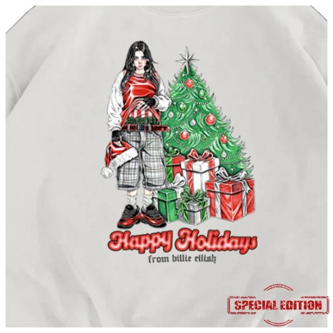 Happy Holidays White Long Sleeve Shirt
