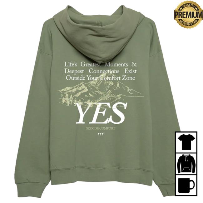 Official Seek Discomfort Merch Green Greatest Moments Sweatshirts