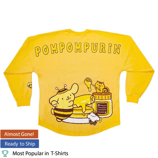 Official Sanrio Apparel Clothing Merch Store Shop Pompompurin Honey Japanla Spirit Pullover Sweatshirt
