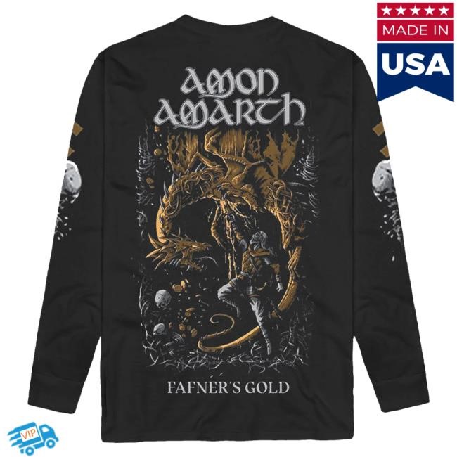 Official Impericon Merch Amon Amarth Fafner's Gold Hoodie Sweatshirt