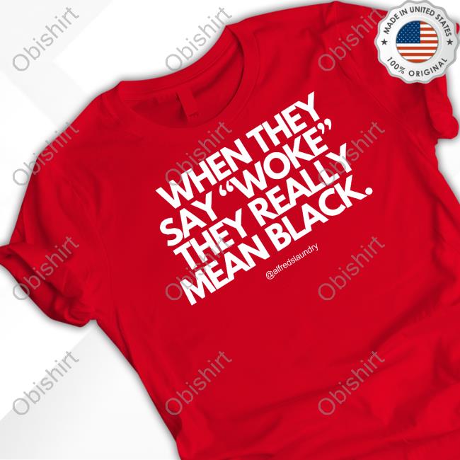 Alfredslaundry When They Say Woke They Really Mean Blacks Hoodie