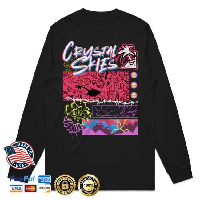 Kt8 Merch Store Crystal Skies Loco Long Sleeve Black Hoodie