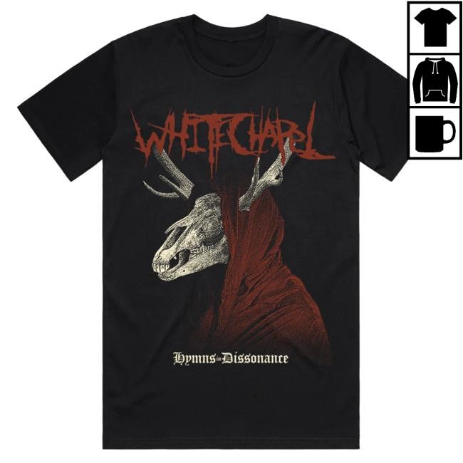 Official Whitechapel Merch Hooded Skull Black Crewneck Sweatshirt