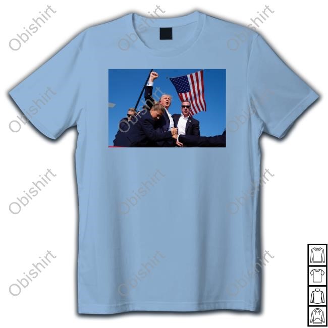 Trump Being Rushed Off While Pumping His Fist After Being Shot In The Ear At His Rally Tee