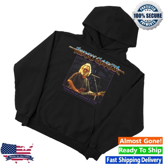 Jerry Garcia Jerry Portrait Black Sweatshirt Online Ceramics Merch Store