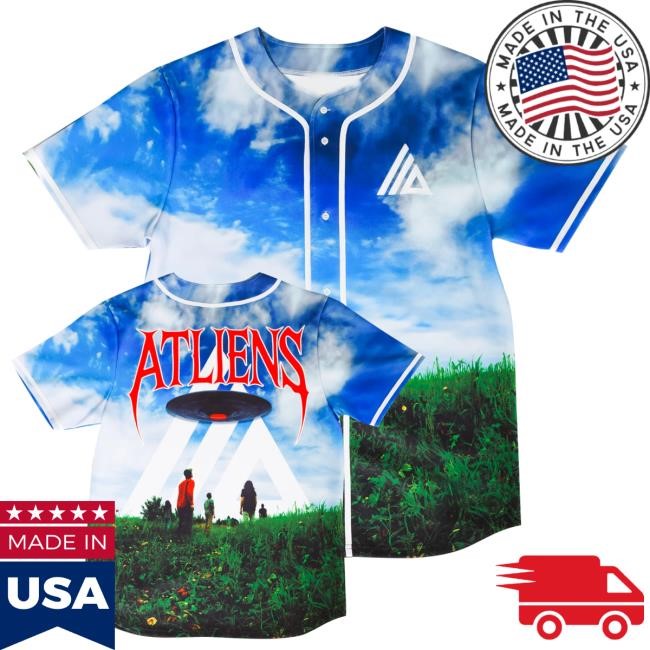 Atliens Merch Shop Store Official Leaving The World Behind Baseball Jersey Tee