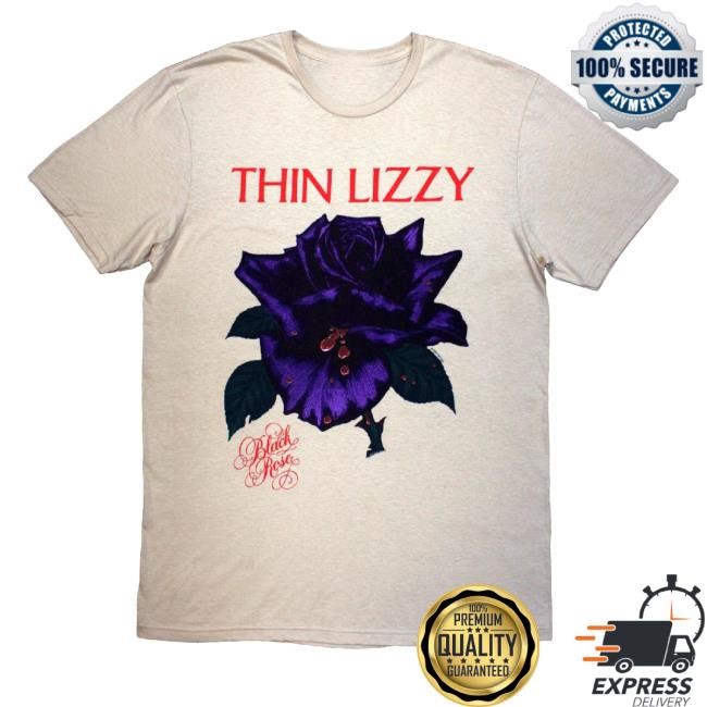 Thin Lizzy 'Black Rose Tracklist' (Natural) Hoodie Sweatshirt